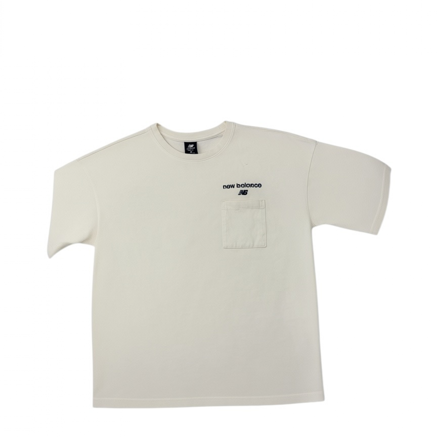 New Balance Λευκό T-Shirt με Τσέπη
